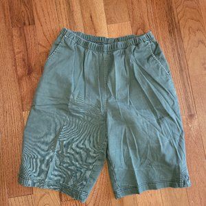 Denim & Company Green Pull On Shorts Size S